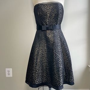 Kay Unger Black Tie Strapless Dress - Size 8